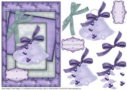 Lilac Christmas Bells Topper and Decoupage