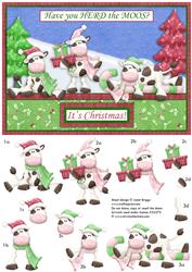 Have You Herd the Moos? It's Christmas! Decoupage
