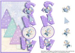 Snow Over the Side Card Front and Decoupage