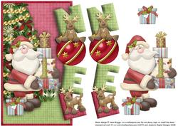 Santas Visit Over the Side Card and Decoupage