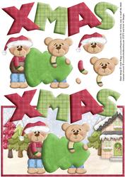 Bears with Tree Christmas Over the Edge