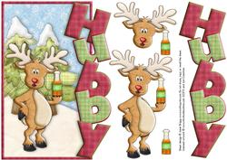 Cheers Deer! Christmas Hubby Over the Side