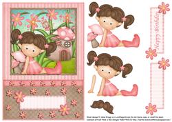 Little Pixie Card Front and Decoupage