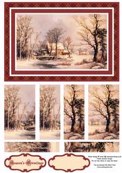 Winter Scene Painting Side Stacker