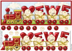Love Ewe Train Large Dl Valentine's Anniversary