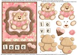 Love Bear Aperture Dangler Card or Topper