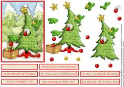 Decorating the Tree Topper & Decoupage