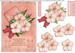 Hibiscus Floral Birthday Mother's Day Decoupage