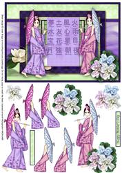 Oriental Ladies & Blossom Decoupage