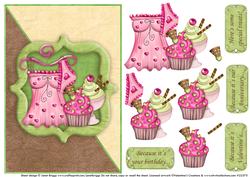 Birthday Treats Topper and Decoupage