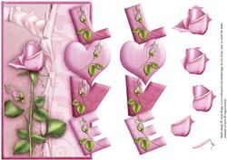Over the Side Love Rose with Decoupage