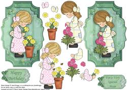 Flower Girls Toppers and Decoupage Mum
