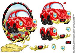 The Love Mobile Car Topper and Decoupage