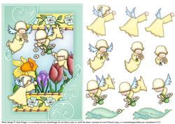 Spring Flower Fairies Topper & Decoupage