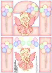 Birthday Age 2 Gatefold Card