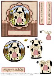 An Udder Year Older or a Little Behind Decoupage