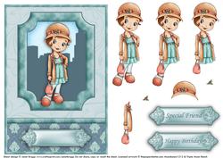 20's Style Cute Shopper Topper & Decoupage