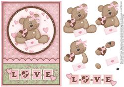 Loving Bear Topper and Decoupage