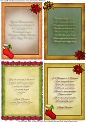 Christmas Verses on Parchment Card Inserts
