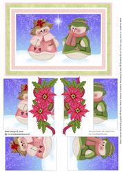 Cute Snowmen Christmas Side Stacker