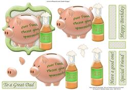 Beer Fund Topper and Decoupage