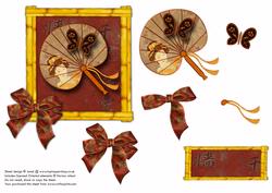 Oriental Fan Topper & Decoupage