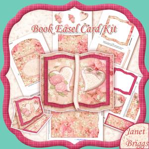 Heart & Roses Book Easel Card Kit