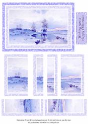 Lilac Winter Scene Side Stacker