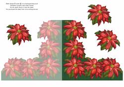 Poinsettia Shaped Card
