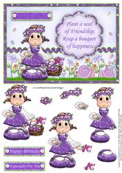 Violet's Garden Topper and Decoupage