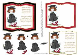 Graduation Girl Book Topper and Decoupage