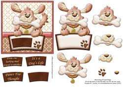Barking Mad Friend Topper and Decoupage