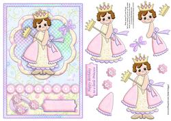 Little Princess Card Front and Decoupage