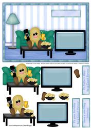Couch Potato Topper and Decoupage