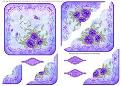 Pansy Flourish Scallop Corner Stacker