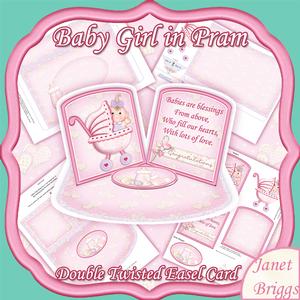 New Baby Girl Double Easel Card Kit