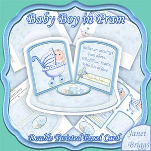 New Baby Boy Double Easel Card Kit