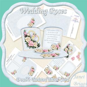 Wedding Roses Double Twisted Easel Card Kit