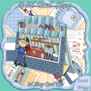 DIY Tool Shop 3D Pop Up Window Card Kit