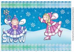 Snow Pixies Double Fold & Cut Sheet