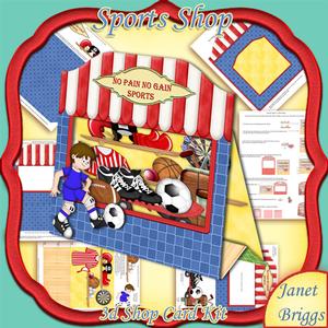 3D Sports Shop Card Kit
