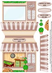 Pub Quick Shape Card with Decoupage