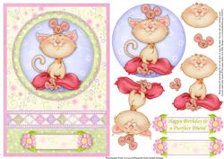 Purrfect Friend Card Topper & Decoupage