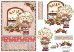 Cloey at the Bakers Topper & Decoupage