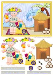 Queen of the Beach Babes Decoupage