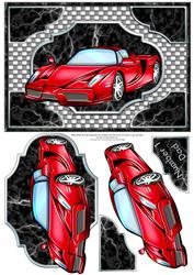 Red Sports Car Quick Card