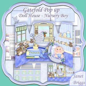Gatefold Pop Up Doll House - Nursery Boy
