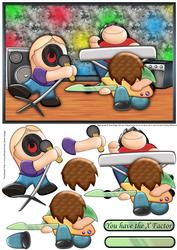 Rock Band with x Factor Topper &decoupage