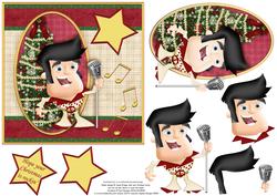 Rockin' Christmas Male Topper & Decoupage