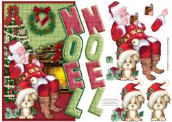 Santas List Over the Side Noel Card